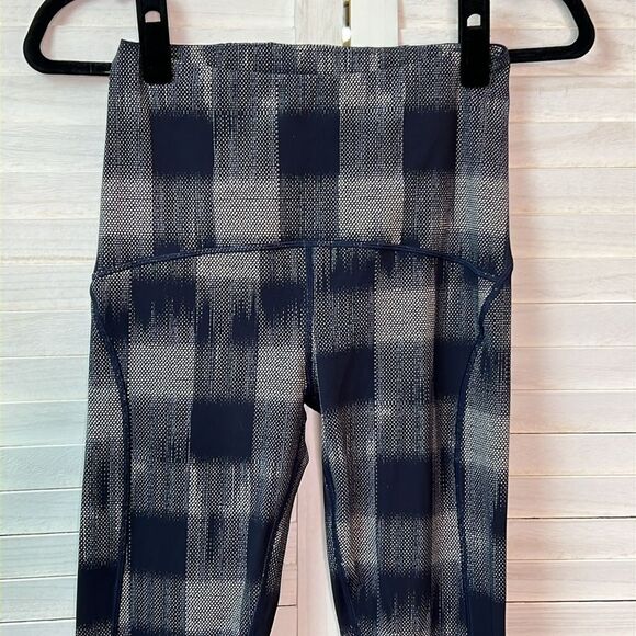 Varley Anthropologie Meadow Fragment Check Leggings Tights Small - Picture 3 of 10